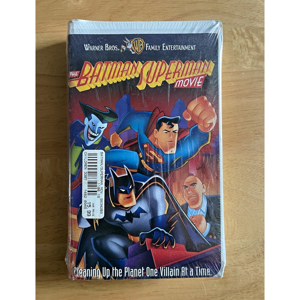 Warner Bros. The Batman/Superman Movie VHS (1998) PG NTSC Clamshell
